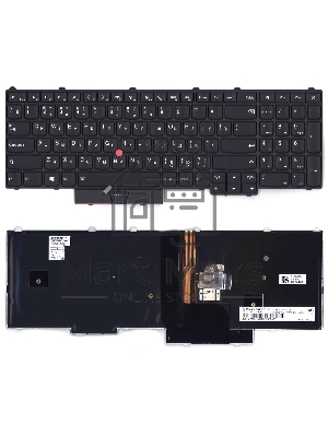 Клавиатура для ноутбука Lenovo ThinkPad P50 P70 черная с подсветкой