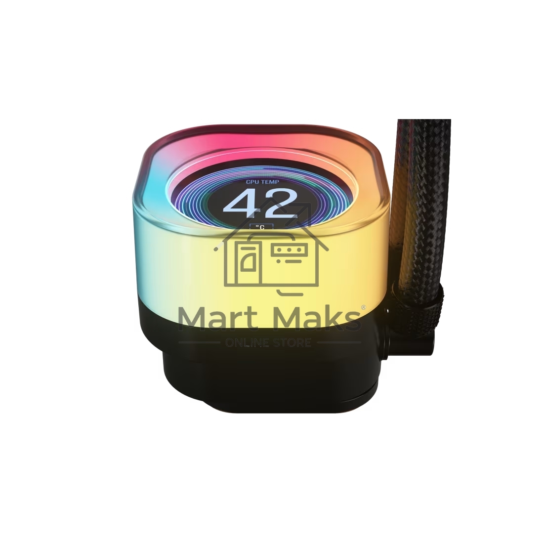 Система жидкостного охлаждения Corsair iCUE LINK TITAN 360 RX LCD (360мм, черный, RGb/ Fans: 3x120мм, 73.5CFM, 36dBA, 2100RPM/ S: 1851, 1700, AM5, AM4)