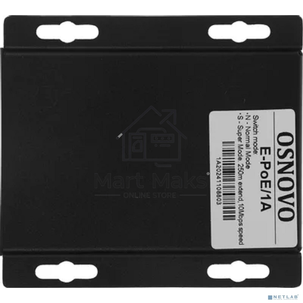 PoE удлинитель Osnovo E-PoE/1A 10M/100M Fast Ethernet на 400м (до 30W)