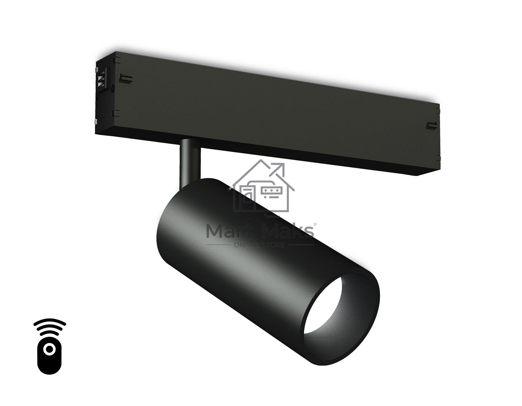 Управляемый светодиодный светильник для шинопровода Magnetic Ambrella light GL1212 BK черный IP20 12W 3000K-6400K 220V 36° D45*100 (Без ПДУ)