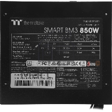 Блок питания Thermaltake Smart BM3 850W TT Premium Edition, 850Вт, 80+ Bronze, 120мм, полумодульный, черный