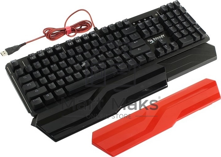 Клавиатура A4 B975 механическая черный USB Gamer LED (подставка для запястий)