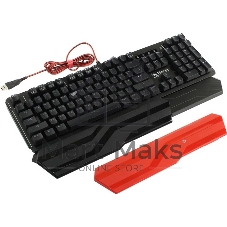 Клавиатура проводная A4 B975 механическая черный USB Gamer LED (подставка для запястий)