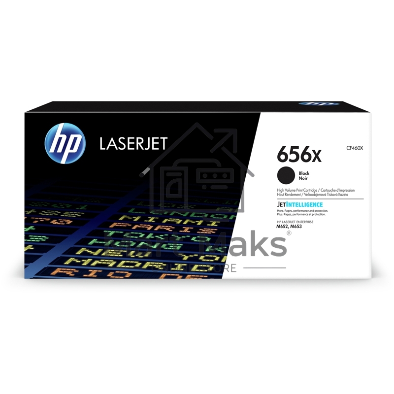 Картридж лазерный HP 656X черный увеличенной емкости для HP CLJ M652/M653 (CF460X) 27000 стр