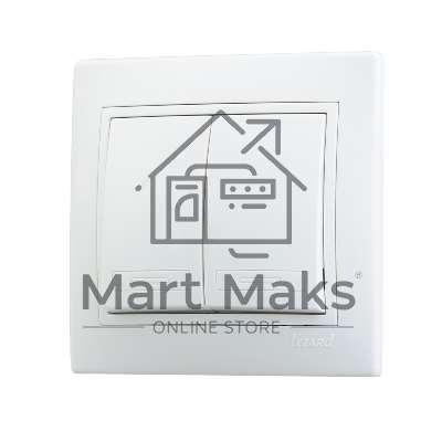 Выключатель 2-кл. СП Мира 10А IP20 белый/белый LEZARD 701-0202-101