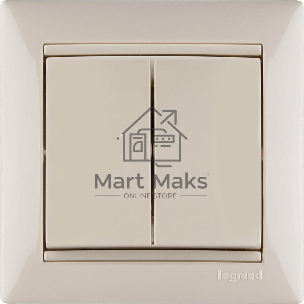 Электроустановочные изделия Legrand Legrand 774305 Выключатель Valena двухклавишный 10 AX(слоновая кость)