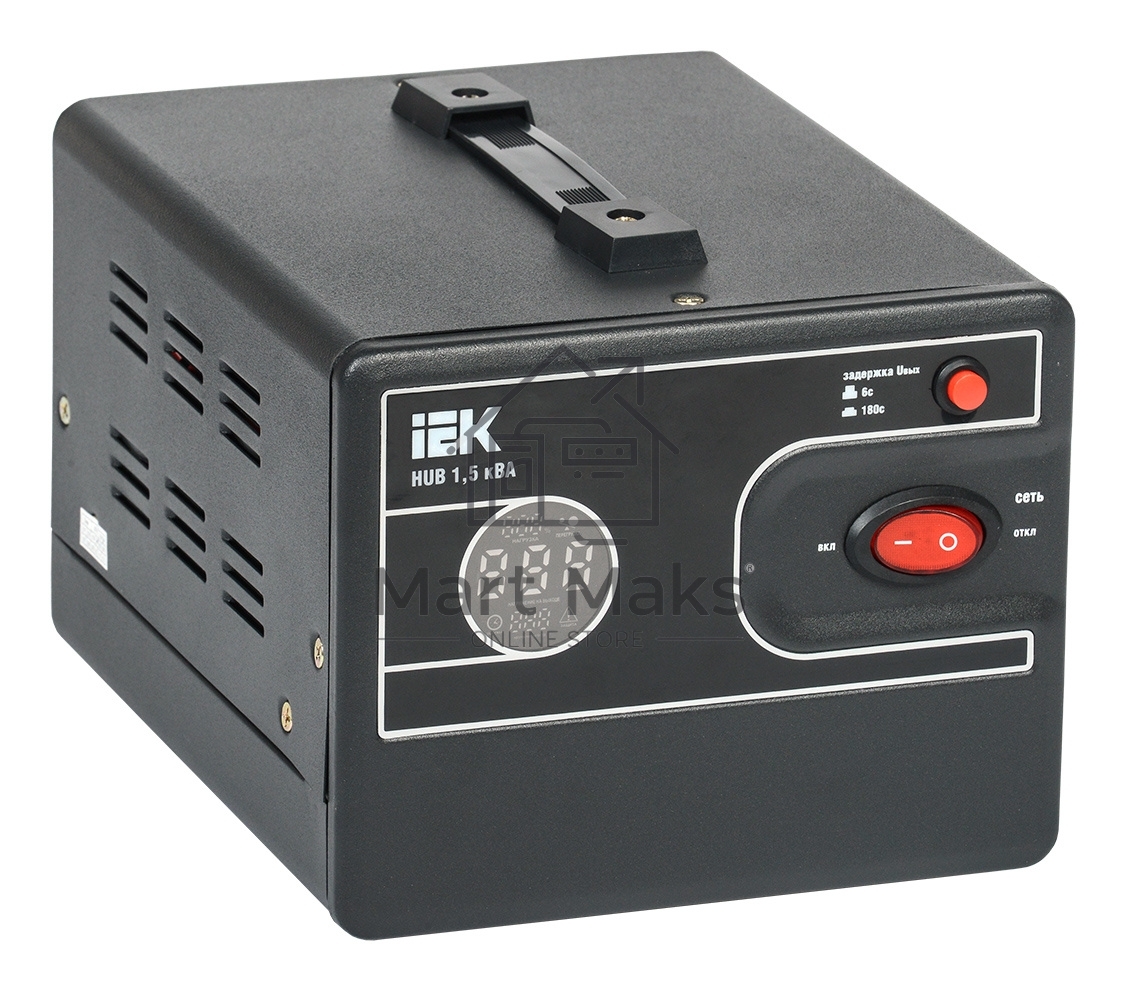 Стабилизатор напряжения переносной Iek IVS21-1-D15-13 HUB 1,5кВА