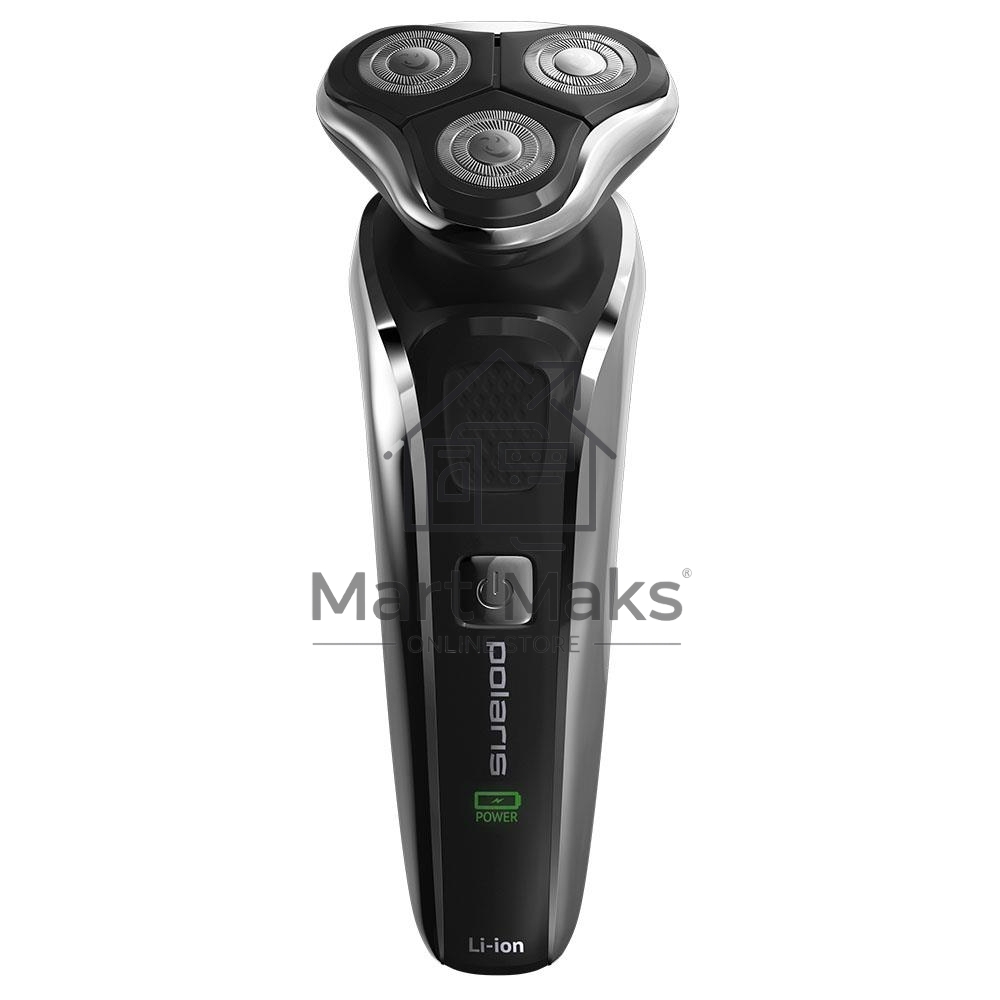 Бритва PMR 0307RС wet&dry PRO 5 blades+ электрическая (Polaris), черный/хром