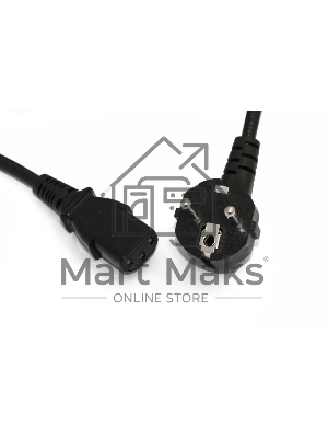 Кабель питания компьютера Hyperline PWC-IEC13-SHM-1.0-BK (Shucko+C13) (3x0.75), 1.0м