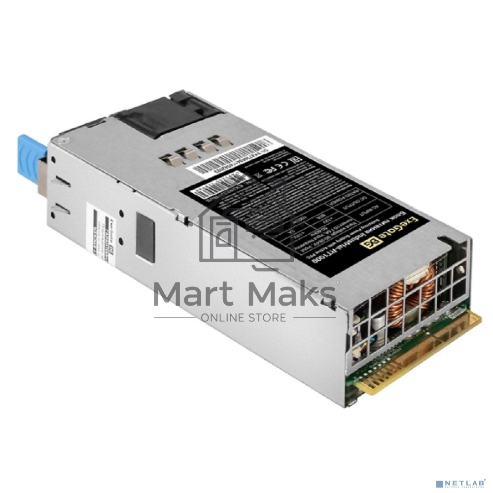 Блок питания серверный (модуль к RTS1000 Redundant) 1000W ExeGate Industrial-RT1000 (APFC, КПД 94%(80 PLUS Platinum), 4 см fan)