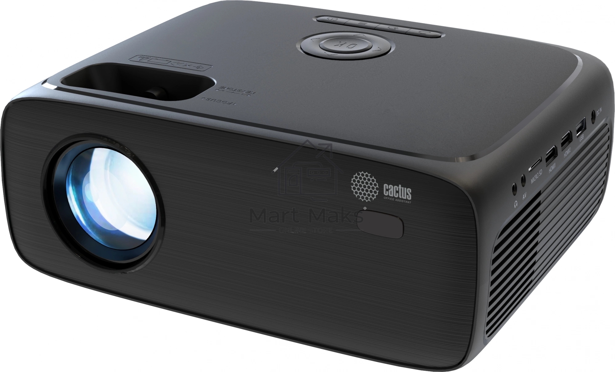 Проектор Cactus CS-PRM.07B.Full HD LCD 3200Lm LS 320Lm ANSI (1920x1080) 1500:1 ресурс лампы:30000часов 1xUSB typeA 3xHDMI 1.16кг