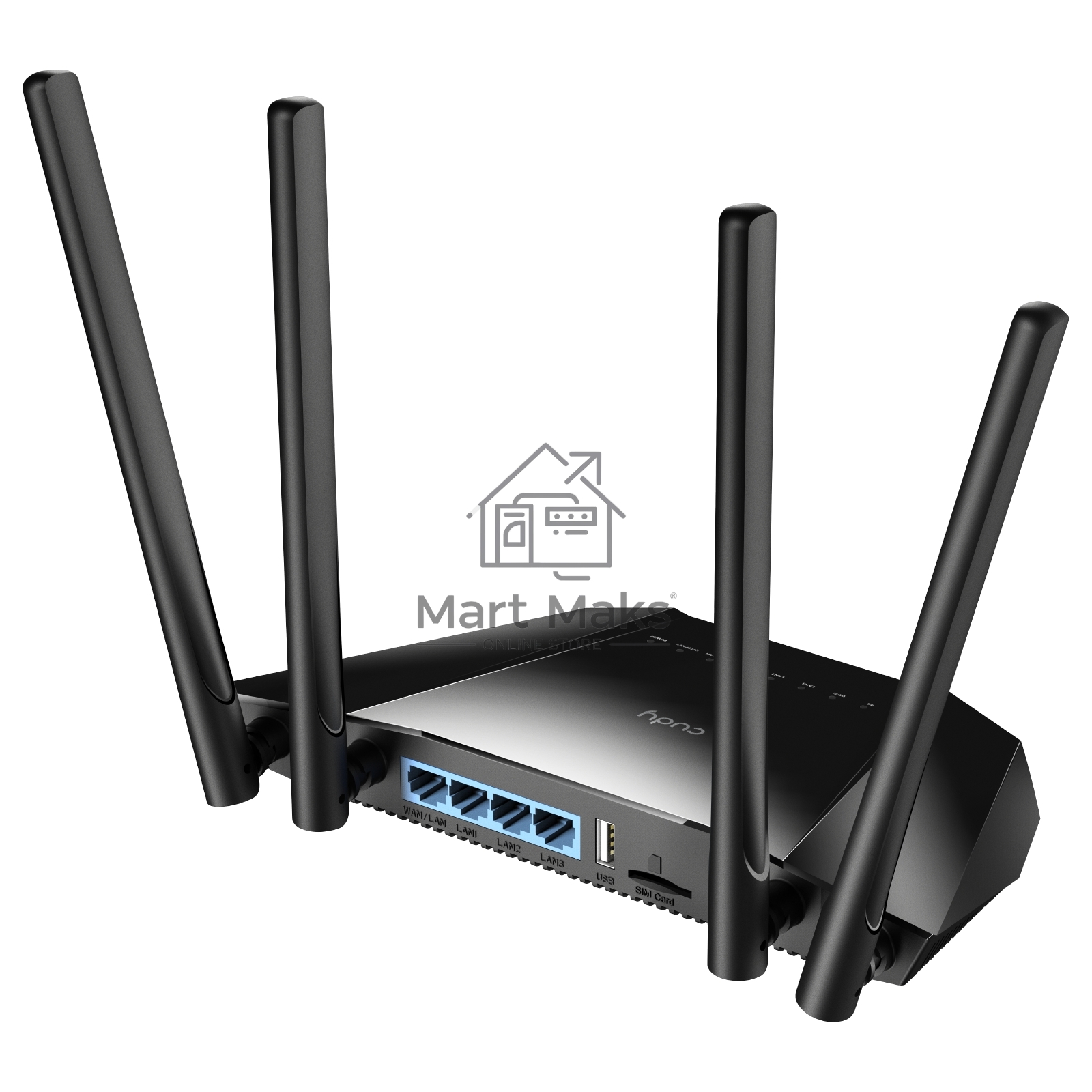 Роутер беспроводной Cudy LT400 N300 10/100BASE-TX/4G cat.4 черный