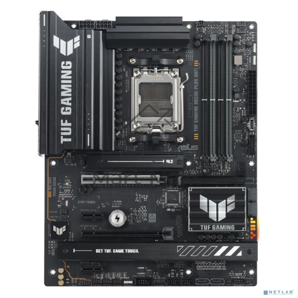 Материнская плата ASUS TUF GAMING B650E-PLUS WIFI, AM5, AMD B650, 4xDDR5, 4xSATA, 3xM.2, 1xPCIe 5.0 x16, 1xPCIe 4.0 x4, 2xPCIe 4.0 x1, 1xDisplayPort, 1xHDMI, 1x2.5Gb LAN, Wi-Fi 6E, Bluetooth 5.3, 1xUSB-C 20Gbps, 3xUSB-A 10Gbps, 6xUSB-A 2.0, 5x3.5 мм, 7.1,