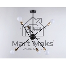 Светильник Ambrella light TR80435/6 BK/GD черный/золото E27/6 max 60W D950*730