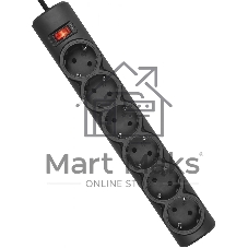 Сетевой фильтр Defender DFS 153 3 м, черный, 6 розеток