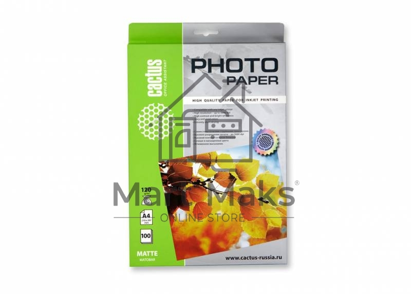 Фотобумага Cactus CS-MA4120100 A4/120г/м2/100л. матовая для струйной печати