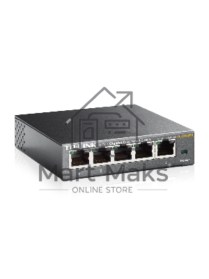 Сетевой коммутатор TP-Link SMB TL-SG105E 5-Port Gigabit Desktop Easy Smart Switch, 5 10/100/1000Mbps RJ45 ports, MTU/Port/Tag-based VLAN, QoS, IGMP Snooping