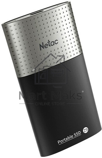 Внешний накопитель SSD External Netac 250Gb Z9 <NT01Z9-250G-32BK> (USB3.2, up to 550/480MBs, 90х47.5х11.5mm, Aluminium+Plastic)