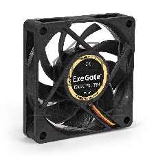 Вентилятор для корпуса ExeGate EX07015H3PM черный, 70 мм, 3000 об/мин, 26 дБ, 3 pin