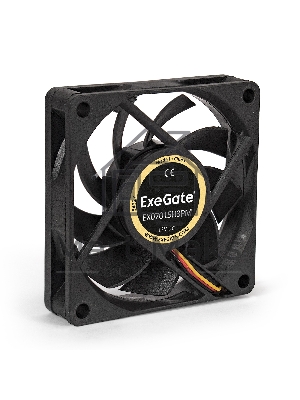 Вентилятор для корпуса ExeGate EX07015H3PM черный, 70 мм, 3000 об/мин, 26 дБ, 3 pin