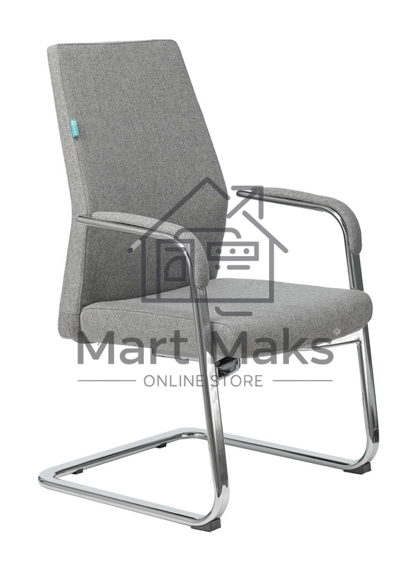 Кресло офисное Бюрократ JONS-LOW-V/CASHGREY на полозьях серый