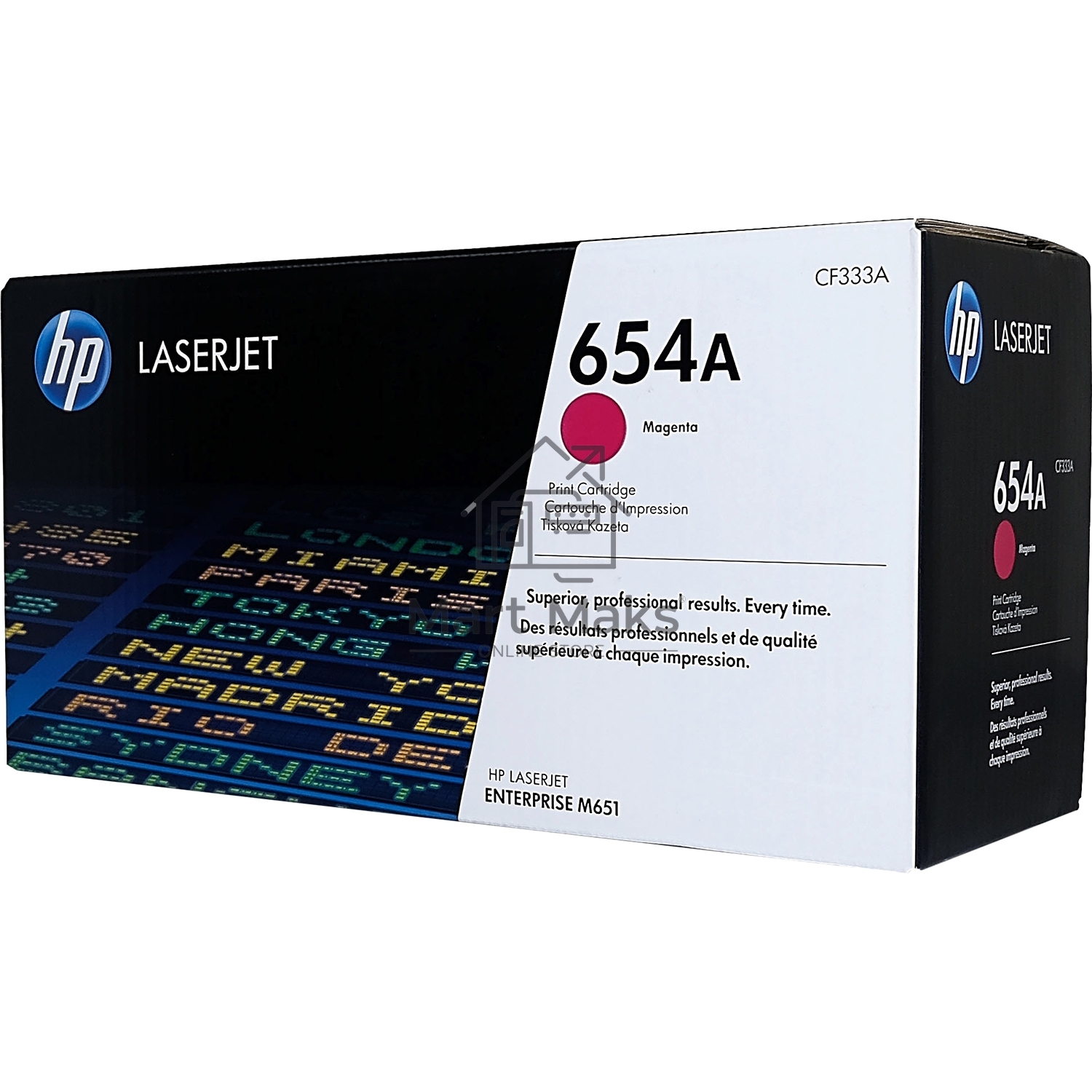 Тонер Картридж HP 654A CF333A пурпурный для HP CLJ Ent M651n/M651dn/M651xh/M680dn/M680f (15000стр.)