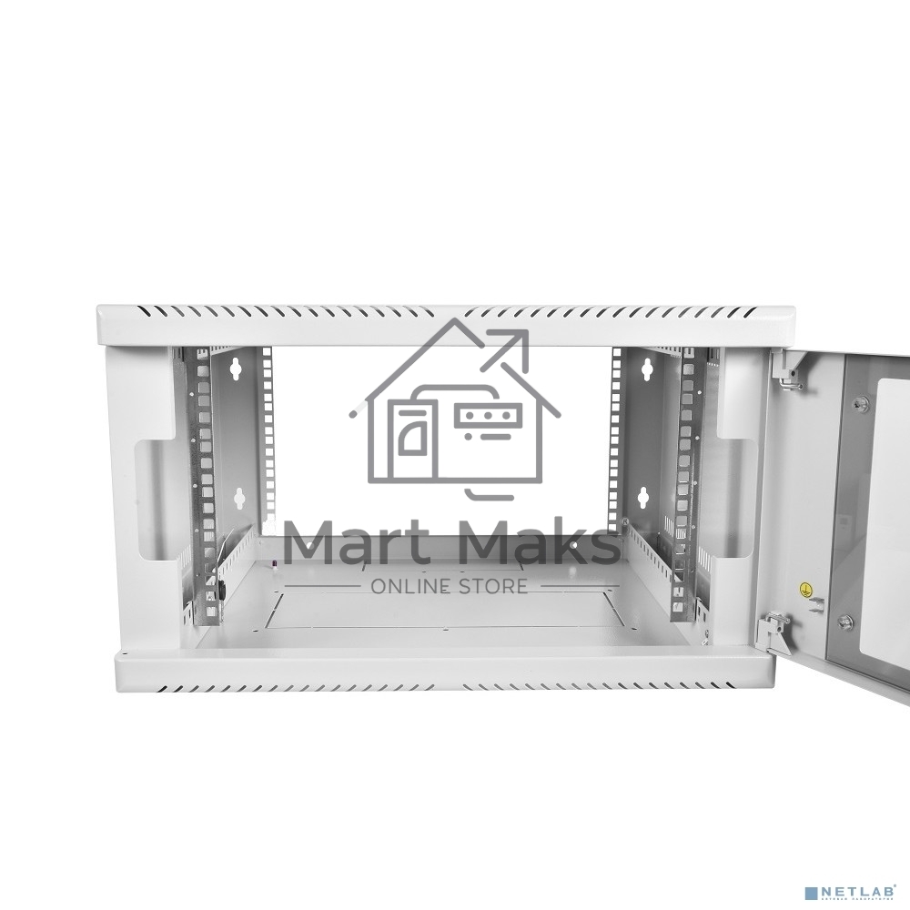 Шкаф настенный ЦМО ШРН-12.650 12U 600x650мм пер.дв.стекл несъемные бок.пан. 50кг серый