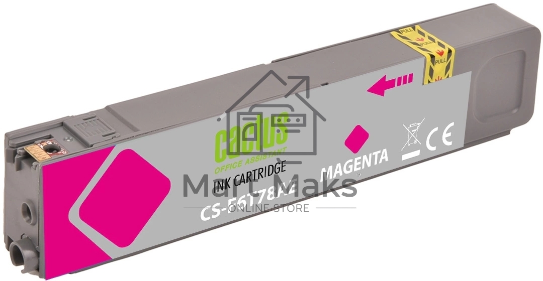 Картридж струйный Cactus CS-F6T78AE (913A) пурпурный (55 мл) для HP PW 352dw/377dw/Pro 477dw/452dw