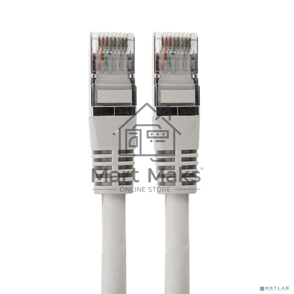 Пaтч-корд F/UTP Rexant, категория 6, RJ45-RJ45, экранированный, PVC серый, 0,5м