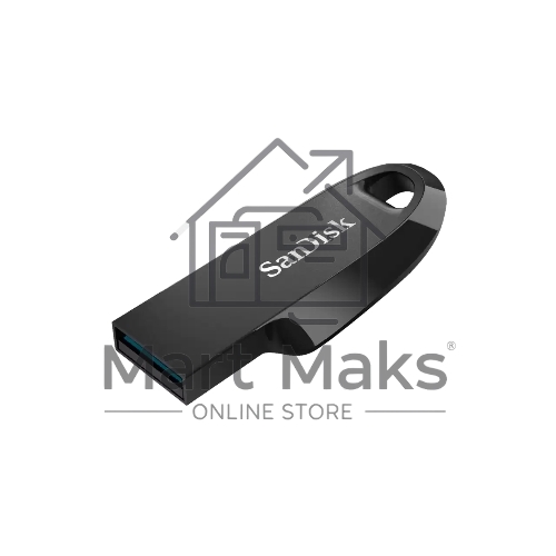 Флешка USB R/W 128GB SanDisk CZ550 Ultra Curve, USB 3.2 черный