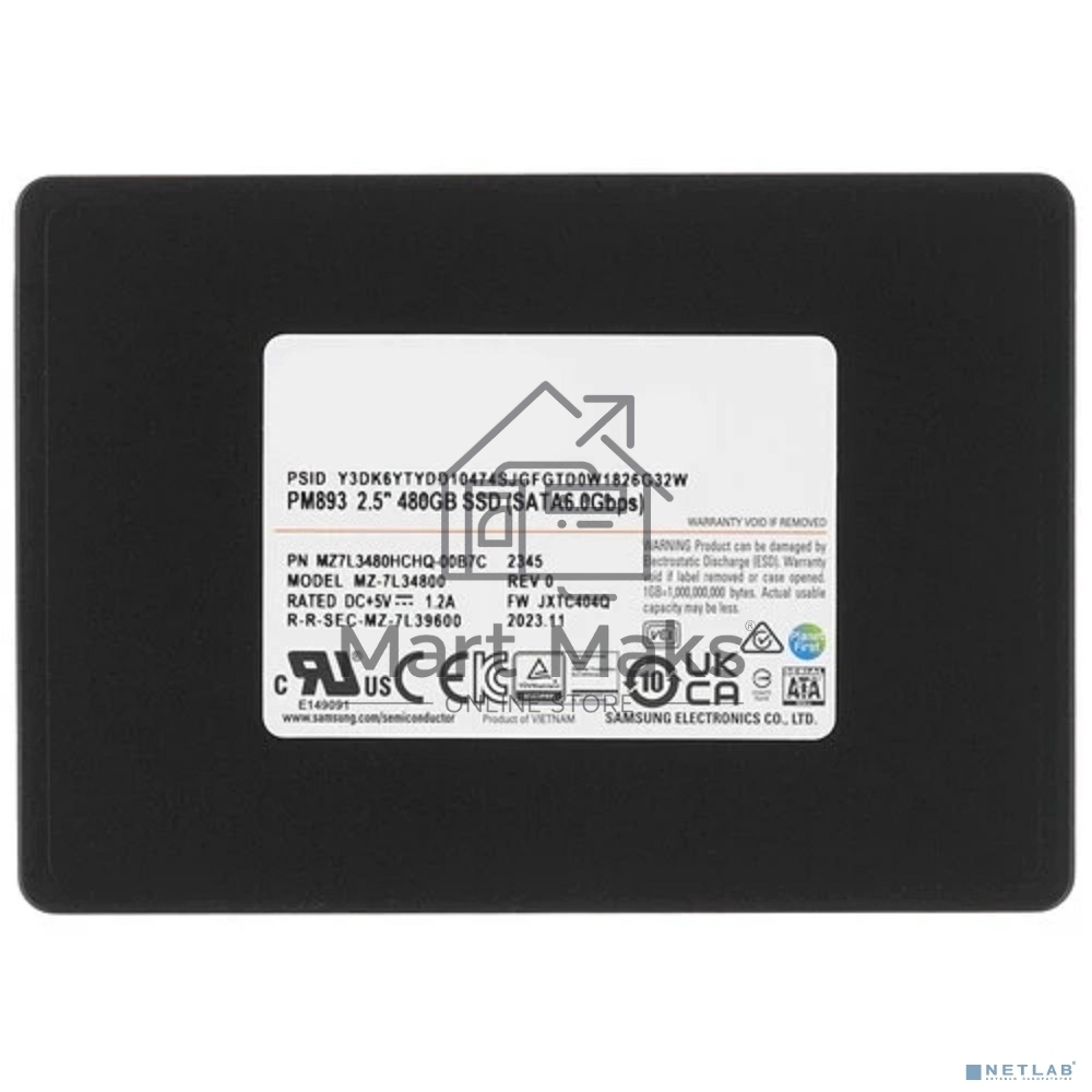 SSD жесткий диск Samsung PM893 SATA2.5