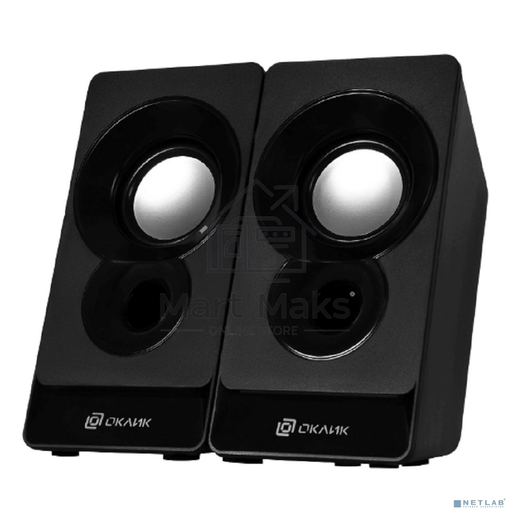 Колонки Oklick OK-165 2.0 черный 6Вт