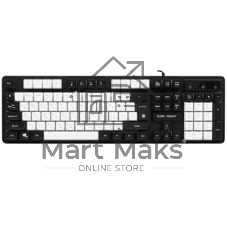 Клавиатура проводная Defender Dark Knight R GK-077, USB, черный/белый