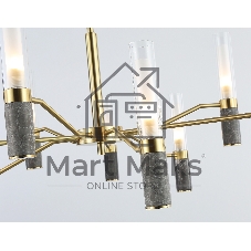Люстра Ambrella light LH53355/9 GD/CL/WH золото/прозрачный/белый G9*9 max 40W D850*890