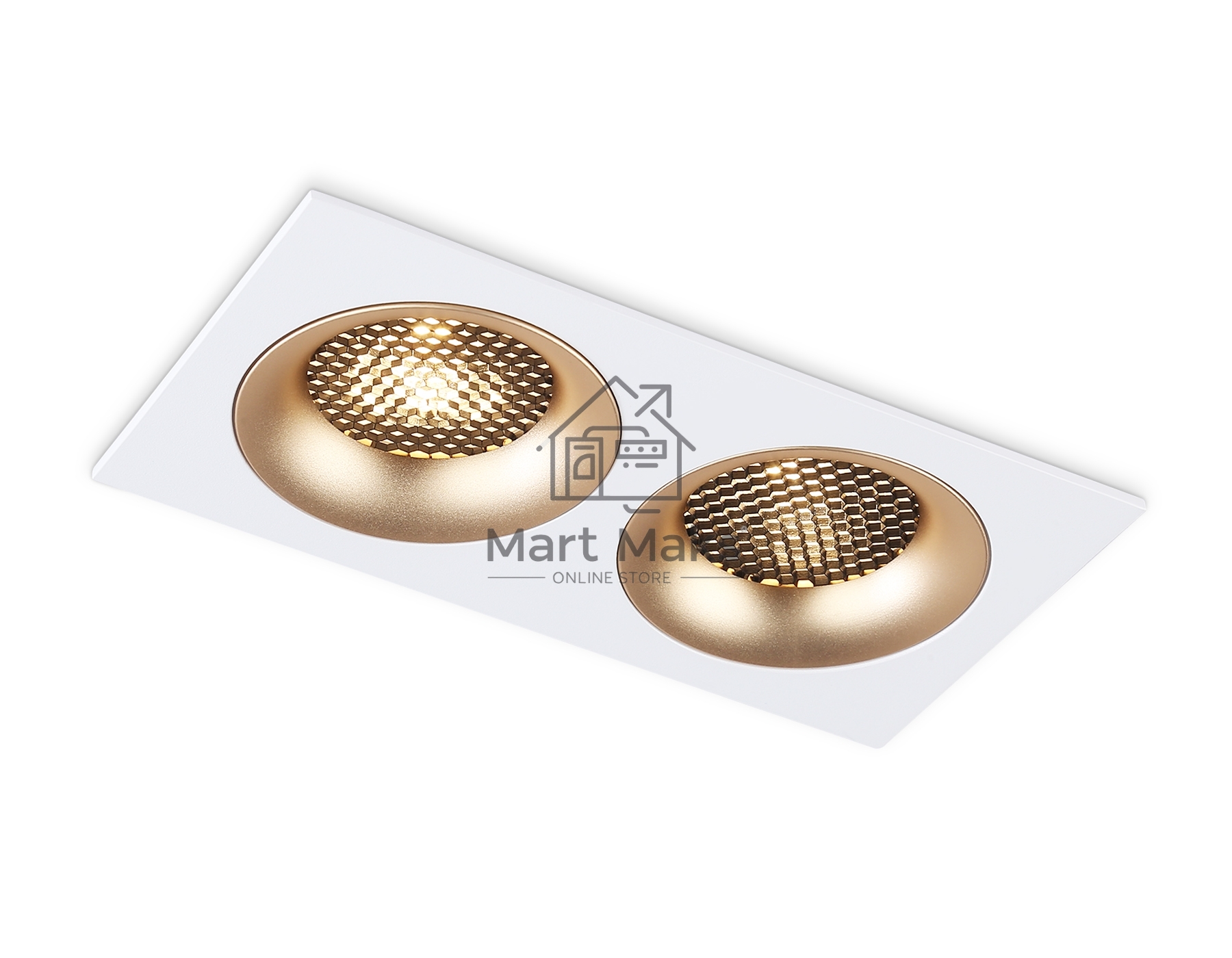 Светильник встраиваемый Ambrella light TN102733/2 WH/GD белый/золото GU5.3 175*92*23