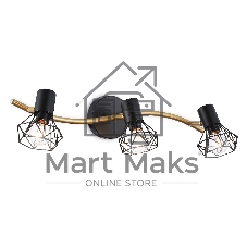 Светильник Ambrella light TR8657/3 BK/GD черный/золото E14/3 max 60W 550*100*185