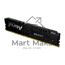 Оперативная память Kingston Fury Beast Black, DDR5, 32GB (1x32GB), 5600 MHz, CL36, с радиатором, чёрный