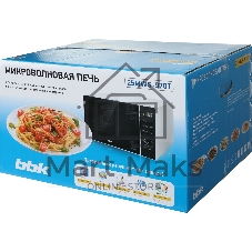 Микроволновая печь BBK 25MWS-970T/WB белый, 25 л, 900 Вт, переключатели - кнопки, поворотный механизм