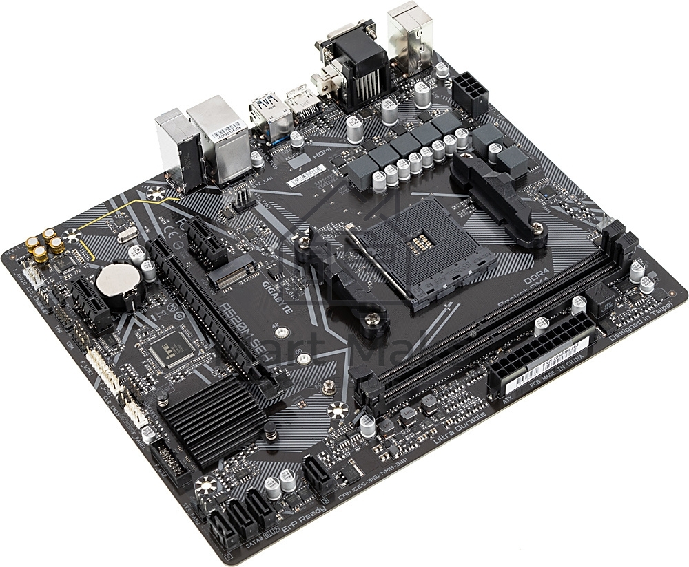 Материнская плата Gigabyte A520M S2H, AM4, AMD A520, 2xDDR4, 4xSATA, 1xM.2, 1xPCIe 3.0 x16, 2xPCIe x1, 1xHDMI, 1xDVI-D, 1xVGA, 1x 1Gb LAN, 4xUSB-A 3.2 Gen 1, 2xUSB-A 2.0, 3x3.5 мм, 7.1, mATX