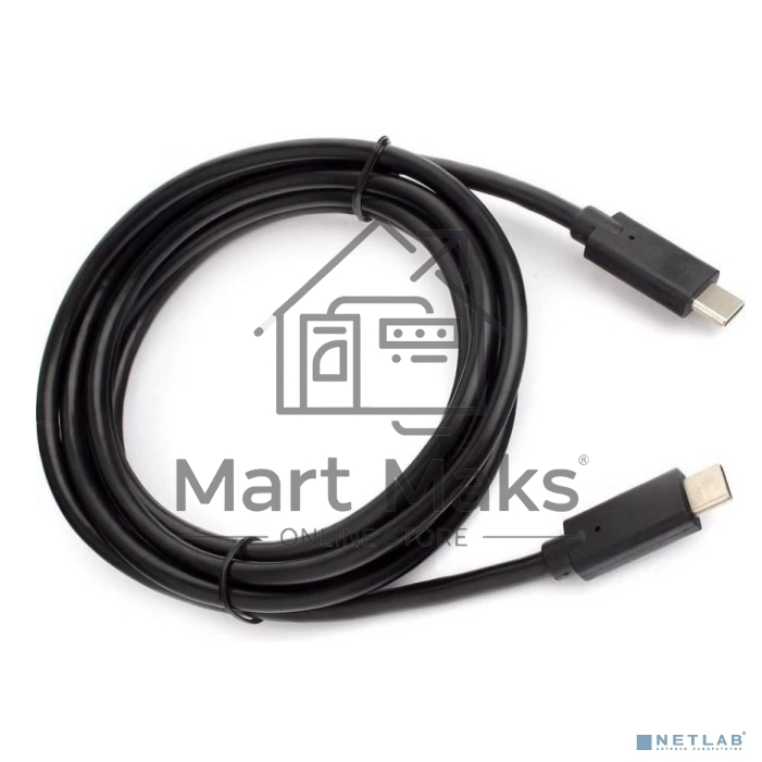 Кабель для зарядки ExeGate EX-CCP-USBC-CMCM-0.3M (USB Type Cm/Cm, 3A, 60W, 0,3м)
