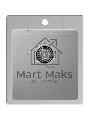 Мойка GRANFEST URBAN 242 1-чаша 420*490мм, монтаж: врезной, материал: кварц, серый