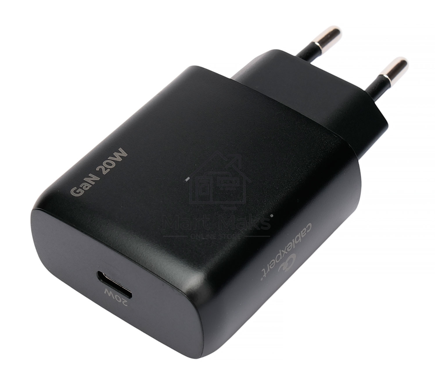 Зарядное устройство Cablexpert MP3A-PC-60 20Вт GaN, 3А, QC4.0/PD, 1xType-C, черный, пакет
