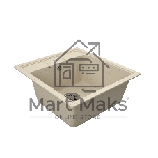 Мойка для кухни BAU Stil Sand 45х50, выпуск с сифоном в комплекте, бежевый песок