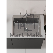 Мойка кухонная из нержавеющей стали BAU SOUL КТ5045S SATIN, сифон EASY CLEAN в комплекте.