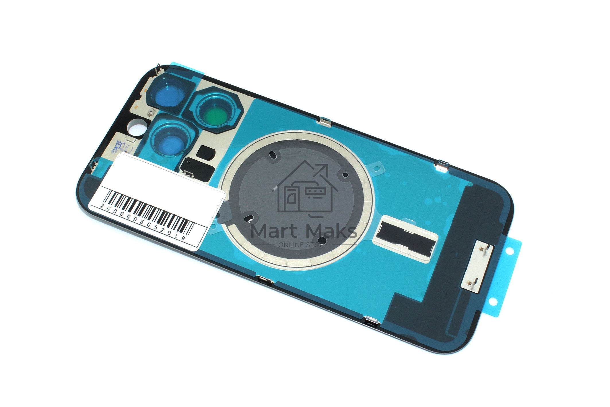 Задняя крышка (стекло) для iPhone 16 Pro (A3293) в сборе со стеклом камеры серая