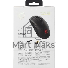 Мышь беспроводная/проводная MSI VERSA 300 черный, 8000 dpi, радиоканал, Bluetooth, USB, кнопки - 6