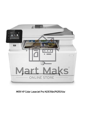 МФУ лазерное HP Color LaserJet Pro M283fdw (7KW75A), A4, цветной, печ. до 21 стр/мин., скан. до 26 стр/мин. (ч/б) 22 стр/мин. (цвет), 600 x 600 dpi (печать) 300x300dpi (скан), USB, RJ-45, Wi-Fi, Air Print, Mopria