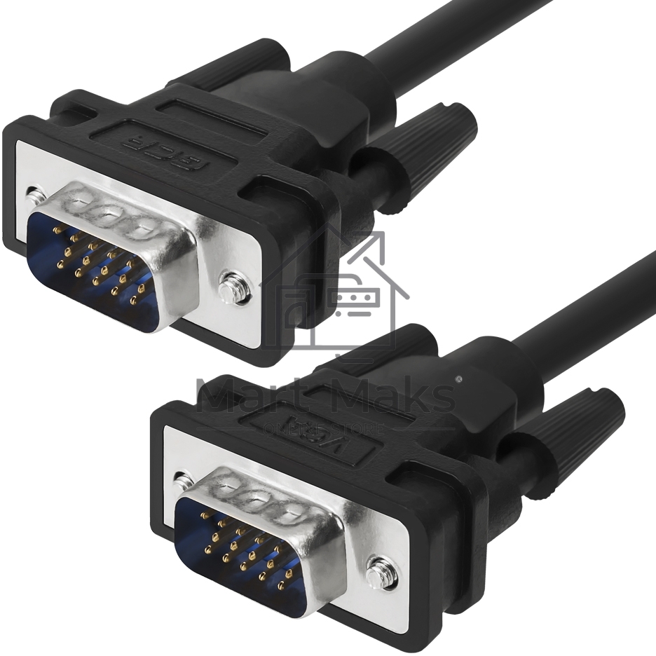 Кабель Greenconnect SVGA 5.0m черный, ферритовые кольца, OD8.0mm. 15M / 15M Premium, 28/28 AWG, двойной экран, GCR-51862