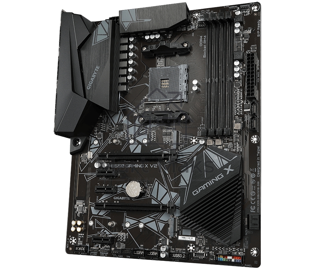 Материнская плата Gigabyte B550 GAMING X V2, AM4, AMD B550, 4xDDR4, 4xSATA, 2xM.2, 1xPCI-E 4.0 x16, 1xPCI-E 3.0 x2, 1xHDMI, 1xDVI-D, 1x 1Gb LAN, 1xUSB 3.2 Gen 2, 3xUSB 3.2 Gen 1, 2xUSB 2.0, 3x3.5 мм, 7.1, Standard-ATX