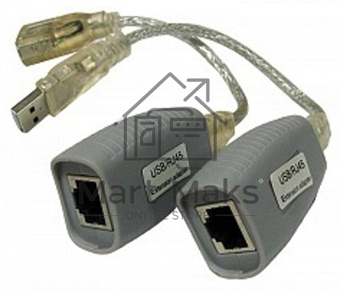 Удлинитель USB 1.1 интерфейса для клавиатуры и мыши по кабелю витой пары (CAT5/5e/6) до 100м, USB звуковые платы и т.д. до 70м